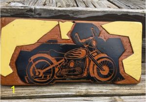 Harley Davidson Wall Mural Shop Carved Wood Harley Davidson Chopper Motorcycle Wall Hanging E Of A Kind Hand Carved by 15 Year Old In Wood Shop Class