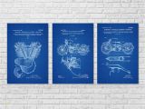 Harley Davidson Wall Murals Harley Davidson Patent Collection Of 3 – Patent Prints Wall Decor