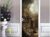 Harry Potter Castle Wall Mural 77 200cm Harry Potter Magic Castle Kreative Tapete Poster 3d Vinyl Türtapete Aufkleber Für Kind Raum Ausgangsdekoration