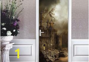 Harry Potter Castle Wall Mural 77 200cm Harry Potter Magic Castle Kreative Tapete Poster 3d Vinyl Türtapete Aufkleber Für Kind Raum Ausgangsdekoration