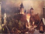 Harry Potter Castle Wall Mural Hogwarts Painting Hogwarts