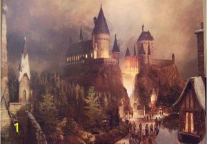 Harry Potter Castle Wall Mural Hogwarts Painting Hogwarts