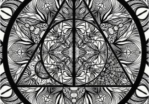Harry Potter Mandala Coloring Pages Harry Potter Deathly Hallows Inspired Adult Coloring Mandala