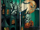 Haunted House Wall Mural Amazon Blountdecor Halloween Window Curtain Haunted