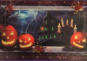 Haunted House Wall Mural Halloween Decor Scary Haunted House Jack O Lantern Wall