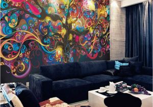 Haunted House Wall Mural Tree Of Life Wallpaper Psychedelic Wallpaper Custom 3d