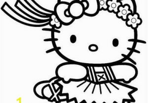 Hawaiian Hello Kitty Coloring Pages Hello Kitty Ballerina Dancer Coloring Page