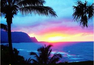 Hawaiian Sunset Wall Mural Hawaii