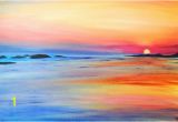 Hawaiian Sunset Wall Mural Hawaiian Sunset An original Painting On Canvas Of A Hawiian