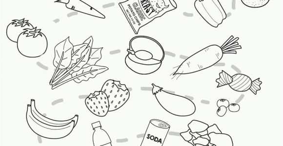 Healthy and Unhealthy Food Coloring Pages Coloring Pages Healthy and Unhealthy Food Coloring