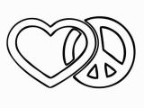 Heart and Peace Sign Coloring Pages Heart Peace Sign Coloring Pages at Getcolorings