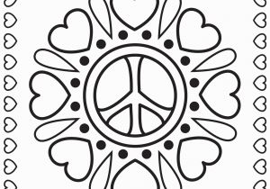 Heart and Peace Sign Coloring Pages Hearts and Peace Signs Coloring Pages Printable