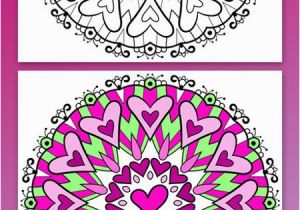 Heart Mandala Coloring Pages Free Mandala Coloring Page with Lots Of Hearts Art by the