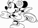 Hello Kitty and Minnie Mouse Coloring Pages Minnie Rollerskating Coloring 720920 with Images