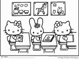 Hello Kitty Back to School Coloring Pages Hello Kitty Worksheet for Kids