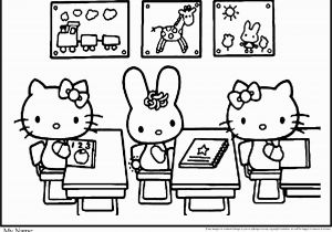 Hello Kitty Back to School Coloring Pages Hello Kitty Worksheet for Kids
