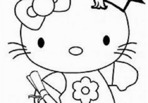 Hello Kitty Black and White Coloring Pages Hello Kitty Graduation Coloring Pages with Images