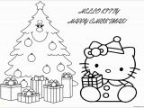 Hello Kitty Christmas Coloring Pages Free Hello Kitty with Christmas Gift Box and Christmas Tree