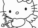 Hello Kitty Coloring Pages with Balloons Hello Kitty Cupid with Images