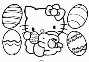 Hello Kitty Easter Coloring Pages to Print Hello Kitty Eggs Bunny Easter Coloring Pages Printable