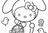 Hello Kitty Easter Coloring Pages to Print Hello Kitty Happy Easter Coloring Page