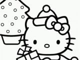 Hello Kitty Flower Coloring Pages Dibujo De Hello Kitty De Navidad Para Colorear