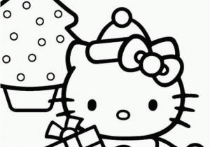 Hello Kitty Flower Coloring Pages Dibujo De Hello Kitty De Navidad Para Colorear