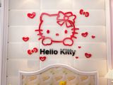 Hello Kitty Giant Wall Mural 3d Pvc Cute Hello Kitty Wall Sticker for Kid Bedroom Living Room Sticker Home Decor New Arrival Fridage Stickers Decoration 2d5 Removable Wall Art