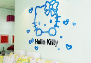 Hello Kitty Giant Wall Mural 3d Pvc Cute Hello Kitty Wall Sticker for Kid Bedroom Living Room Sticker Home Decor New Arrival Fridage Stickers Decoration 2d5 Removable Wall Art