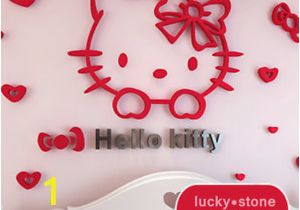 Hello Kitty Giant Wall Mural Details About Cartoon Hello Kitty 3d Diy Kids Room School Wall Stickers Acrylic Pmma Mural