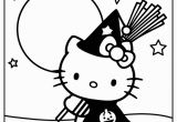 Hello Kitty Gymnastics Coloring Pages Haloween Hello Kitty Color Page Free