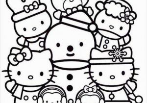 Hello Kitty House Coloring Pages Hello Kitty Coloring Page Christmas with Friends with