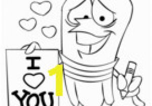 Hello Kitty I Love You Coloring Pages Hello Kitty with "i Love You" Heart Coloring Page