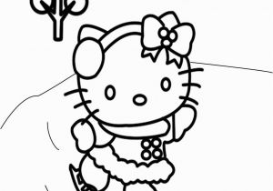 Hello Kitty Ice Skating Coloring Pages Free Winter S Hello Kitty Skatingb521 Coloring Pages Printable
