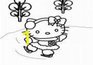 Hello Kitty Ice Skating Coloring Pages Hello Kitty Christmas Ice Skating Coloring Pages Printable