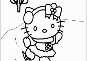 Hello Kitty Ice Skating Coloring Pages Hello Kitty Ice Skating 2 Coloring Page Free Coloring