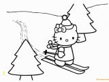 Hello Kitty Ice Skating Coloring Pages Hello Kitty Skating Christmas Day Coloring Page Free
