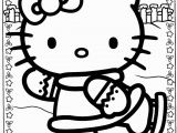 Hello Kitty Ice Skating Coloring Pages Winter Ice Skating Coloring Page