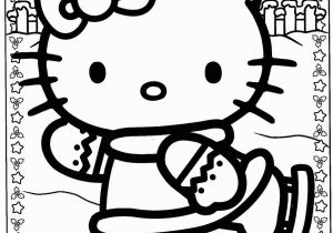 Hello Kitty Ice Skating Coloring Pages Winter Ice Skating Coloring Page