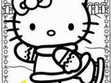 Hello Kitty Ice Skating Coloring Pages Winter Ice Skating Coloring Page with Images