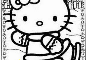 Hello Kitty Ice Skating Coloring Pages Winter Ice Skating Coloring Page with Images