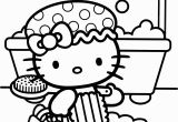 Hello Kitty Nerd Coloring Pages Shower