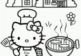 Hello Kitty School Coloring Pages Hello Kitty Bbq Coloring Page