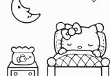 Hello Kitty Sleeping Coloring Pages Lovely Sleeping Hello Kitty Coloring Page