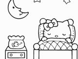 Hello Kitty Sleeping Coloring Pages Lovely Sleeping Hello Kitty Coloring Page