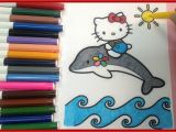 Hello Kitty with Dolphin Coloring Pages Hello Kitty Coloring Pages How to Color Hello Kitty On Dolphin Coloring Pages Shosh Channel