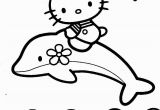 Hello Kitty with Dolphin Coloring Pages Print Out Coloring Pages Of Dolphin with Hello Kitty with
