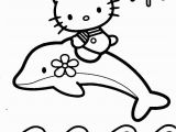 Hello Kitty with Dolphin Coloring Pages Print Out Coloring Pages Of Dolphin with Hello Kitty with