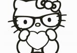 Hello Kitty with Glasses Coloring Pages Free Coloring Pages Printable to Color Kids