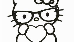 Hello Kitty with Glasses Coloring Pages Free Coloring Pages Printable to Color Kids
